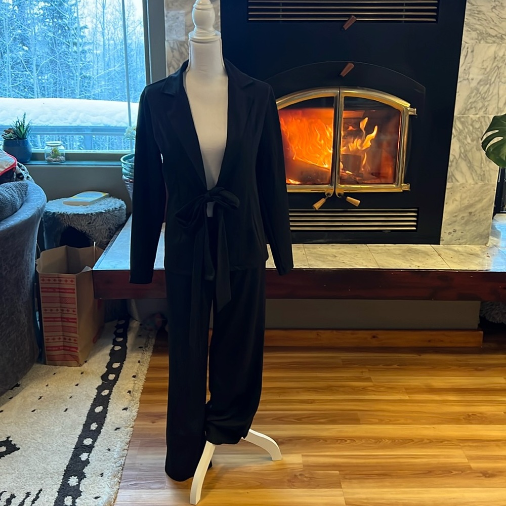 Tie Front Business Suit